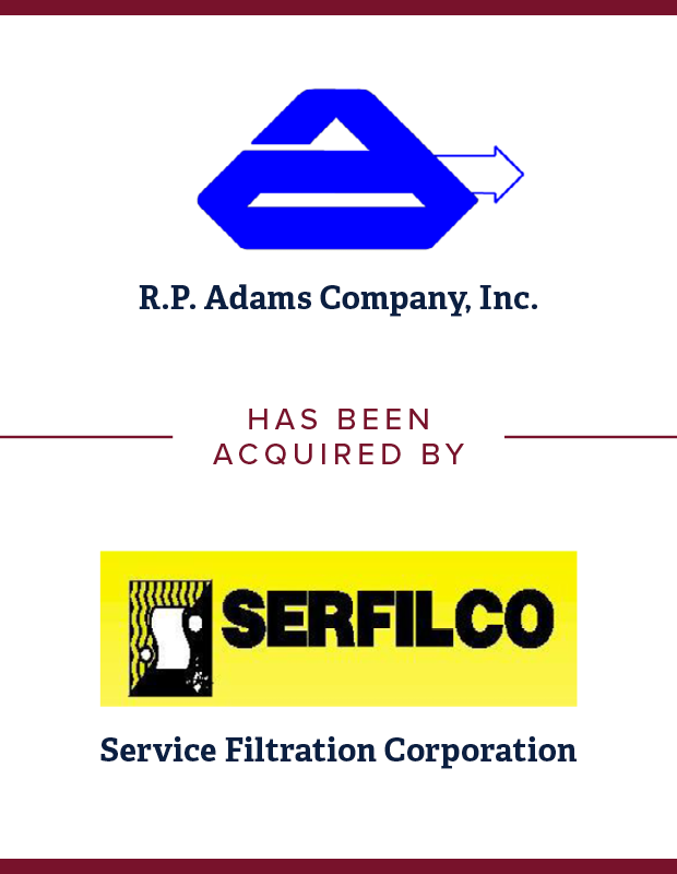RP Adams Company Inc Transaction Tombstone