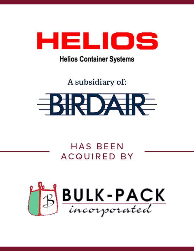 Helios Container Systems Transaction Tombstone